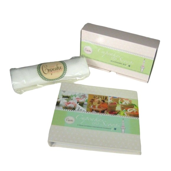 Royal Caribbean International Cookbook Apron Piping Liner Cupcakes Scoops Baking - Picture 2 of 8